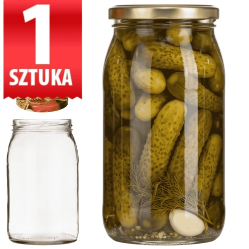 Słoik szklany na miód i ogórki Standard 900 ml 0,9 L twist-off 