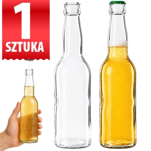 Butelka na piwo, cydr i kombuchę Longneck 330 ml szklana bezbarwna