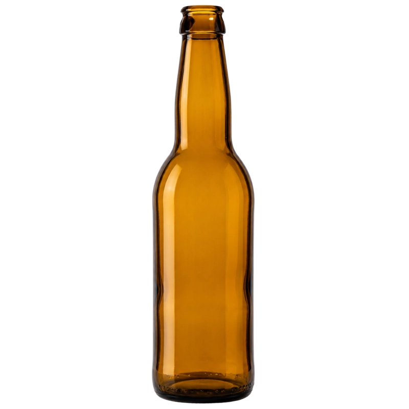 Pusta brązowa flaszka longneck 330 ml z pakietu 10 sztuk, ciemne szkło chroni piwo przed światłem