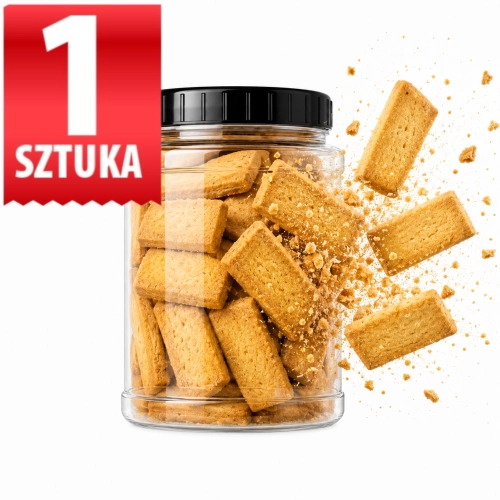 Słoik PET 1,5 l z atestem spożywczym — pojemnik kuchenny na sypkie 