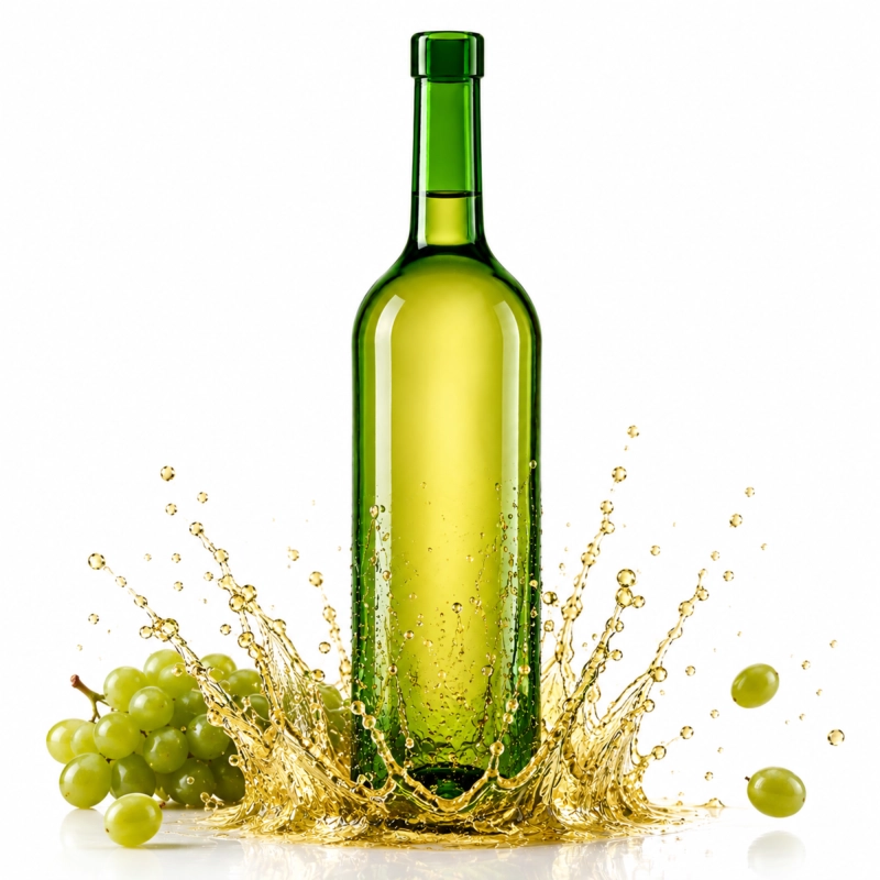 Butelka winiarska Bordeaux 750 ml w zielonym szkle z owocami, do domowych nalewek i likierów