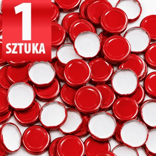 Zakrętka wieczko  do butelek 43 mm czerwona