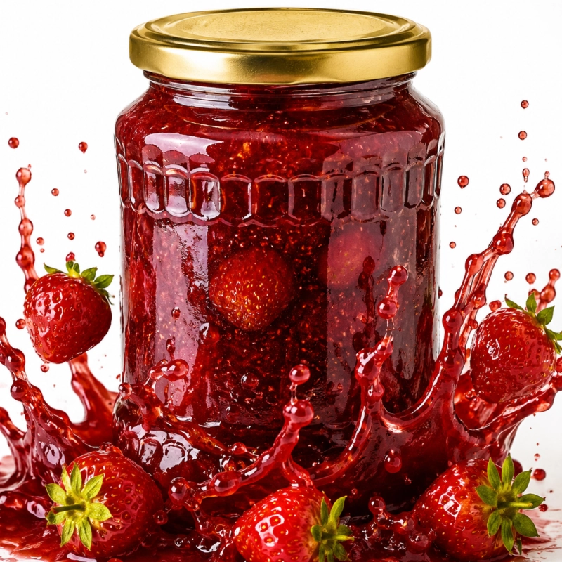 Słoik szklany Deco 720 ml z kiszonymi warzywami i papryką pokrywka fi 82 mm