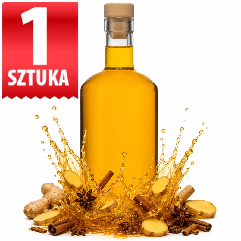 Szklana butelka Statua 500 ml z korkiem syntetycznym fi 19 mm do nalewek i likierów 1 sztuka