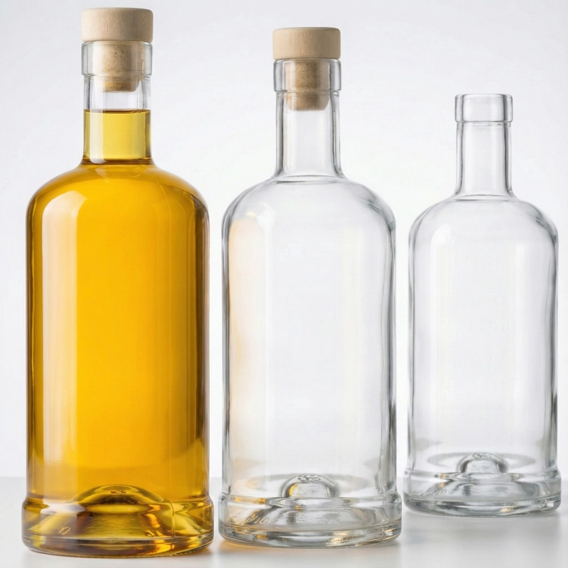 Szklana butelka Statua 500 ml pusta i z nalewką korek syntetyczny fi 19 na prezenty