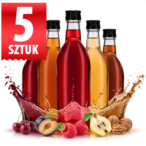 Butelki szklane na nalewki prezent Nigina 250 ml gwint fi 28 x5