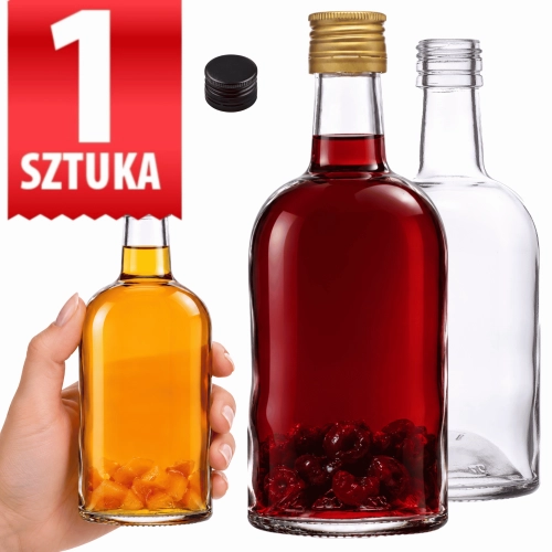 Butelka szklana na nalewkę Bruno 500 ml na koniak whisky  