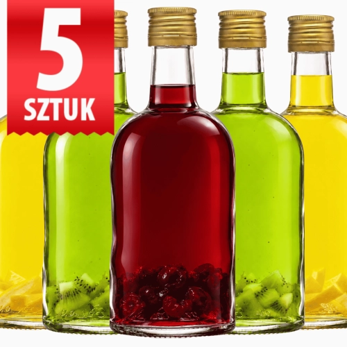 Butelka Bruno 500 ml na wino koniak whisky Zestaw 5 sztuk  