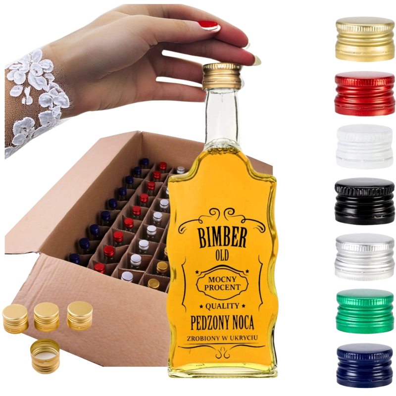 Butelka Fala 500 ml z nadrukiem i zakrętką 28/18 — dostępna w 8 kolorach do wyboru