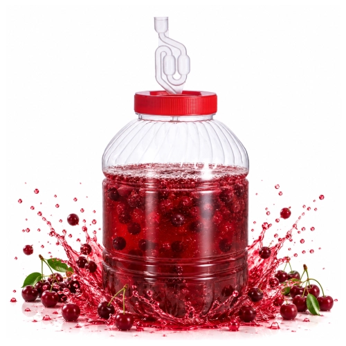 Słój PET 10L do fermentacji z rurką i korkiem, fermentator nietłukący, komplet