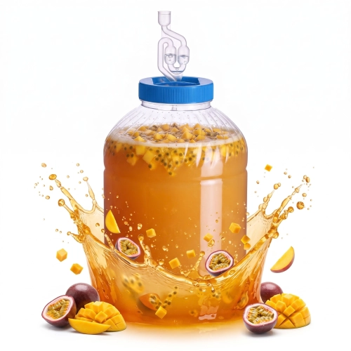 Słoik plastikowy 15L do fermentacji z wierconą pokrywą, rurką fermentacyjną i korkiem