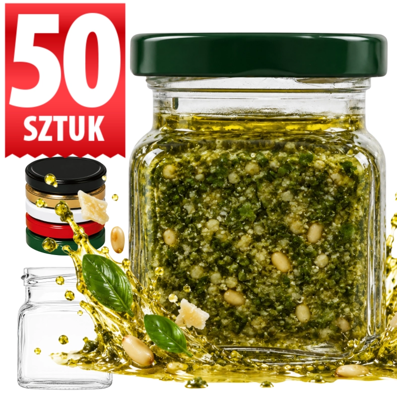 Karton hurtowy 50 słoiczków szklanych Zeus 120 ml z wieczkiem twist off fi 53, słoik z suszonymi ziołami