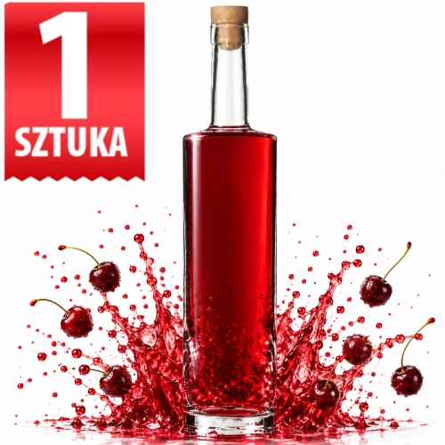 Butelka Kolumna 750 ml z grubym dnem na nalewki i wino, korek grzybek fi 18 mm