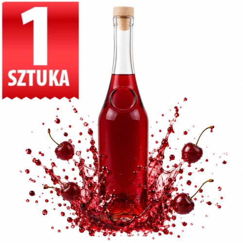 Butelka ozdobna szklana na nalewki likiery Raj 500 ml korek grzybek fi 19 