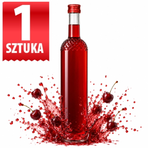 Butelka szklana Nargiz 500 ml na nalewki — zakrętka fi 28 mm, 8 kolorów