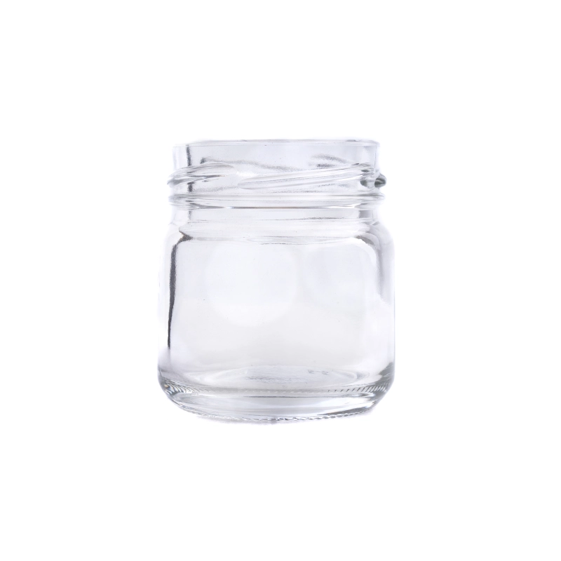 Mini słoik szklany Regalo 40 ml bez wieczka, czysty na białym tle, gwint twist off fi 43 na 4 zaczepy