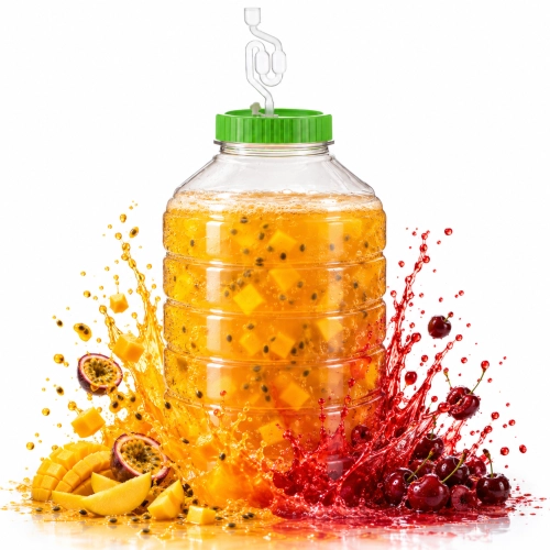 Słój PET 30L do fermentacji z rurką i korkiem, fermentator nietłukący, komplet