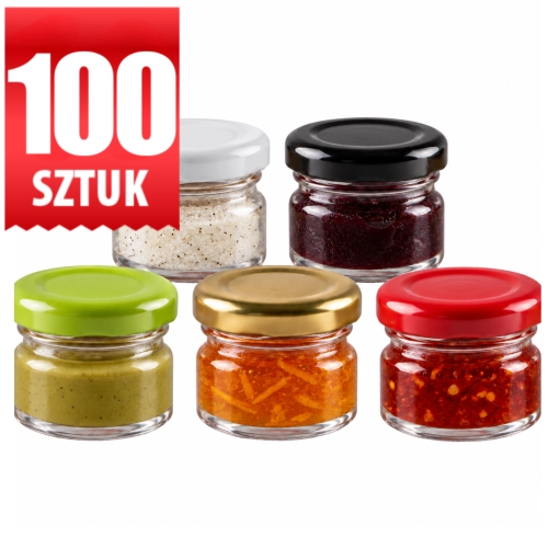 Słoik szklany miniaturowy Regalo 30 ml na przetwory dżemy miód 100 sztuk