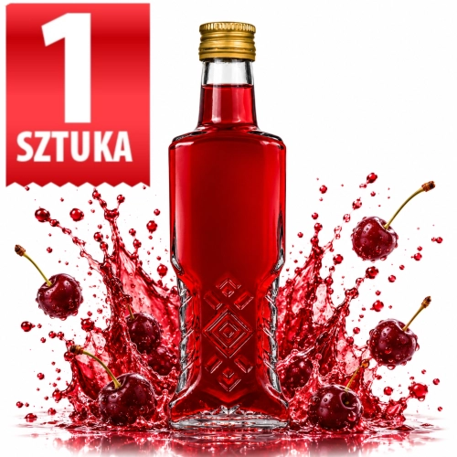 Butelka Warszawa 200 ml zdobiona, na nalewki i likiery, fi 28
