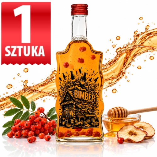 Butelka Warta Fala 500 ml z nadrukiem Stara Bimbrownia na bimber, nalewki, zakrętka 28/18  