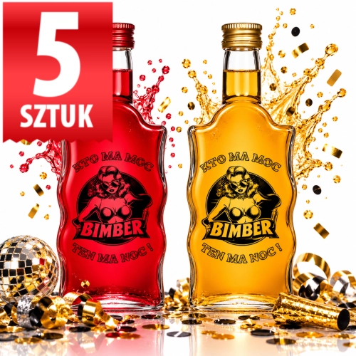 Butelka Warta 500 ml z nadrukiem Kto Ma Moc! Zestaw 5 sztuk