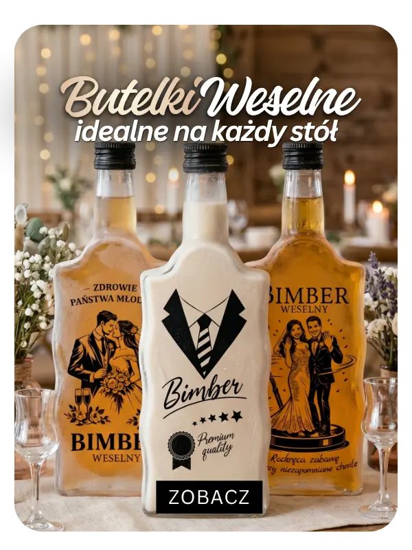 Butelki weselne Malinowynos.pl
