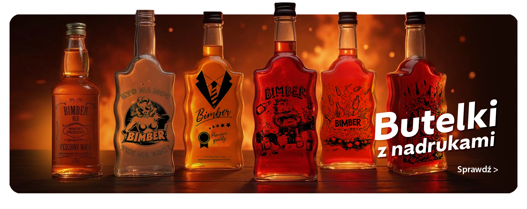 Butelki z nadrukami Malinowynos.pl
