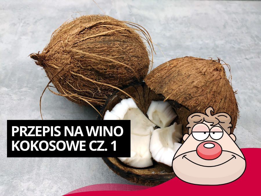 Wino Kokosowe cz.1 - eksperyment - wiórki kokosowe a wino